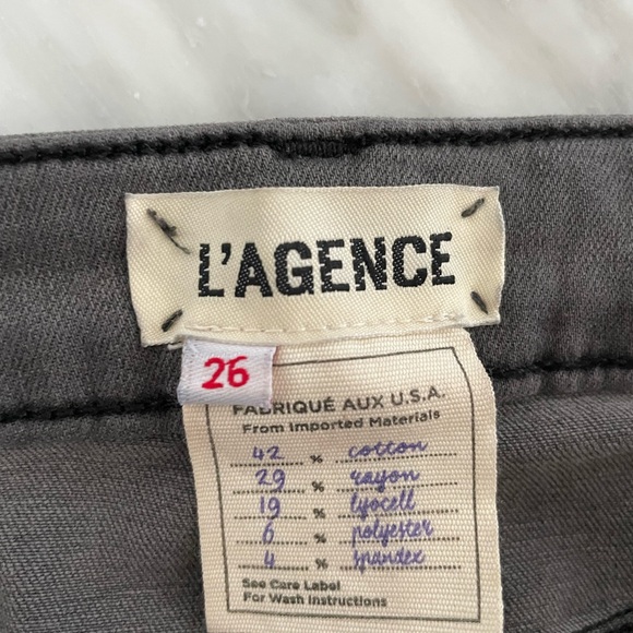 L'AGENCE Margot grey jeans size 26. Very good condition. - Picture 2 of 6